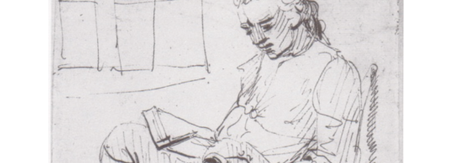 A man reading a book